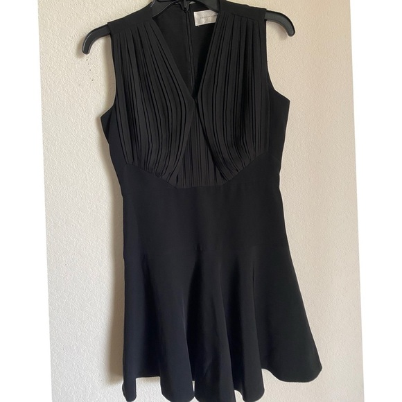 Victoria Victoria Beckham Pleated Top A-Line Elegant Black Sleeveless Dress S - Picture 11 of 13